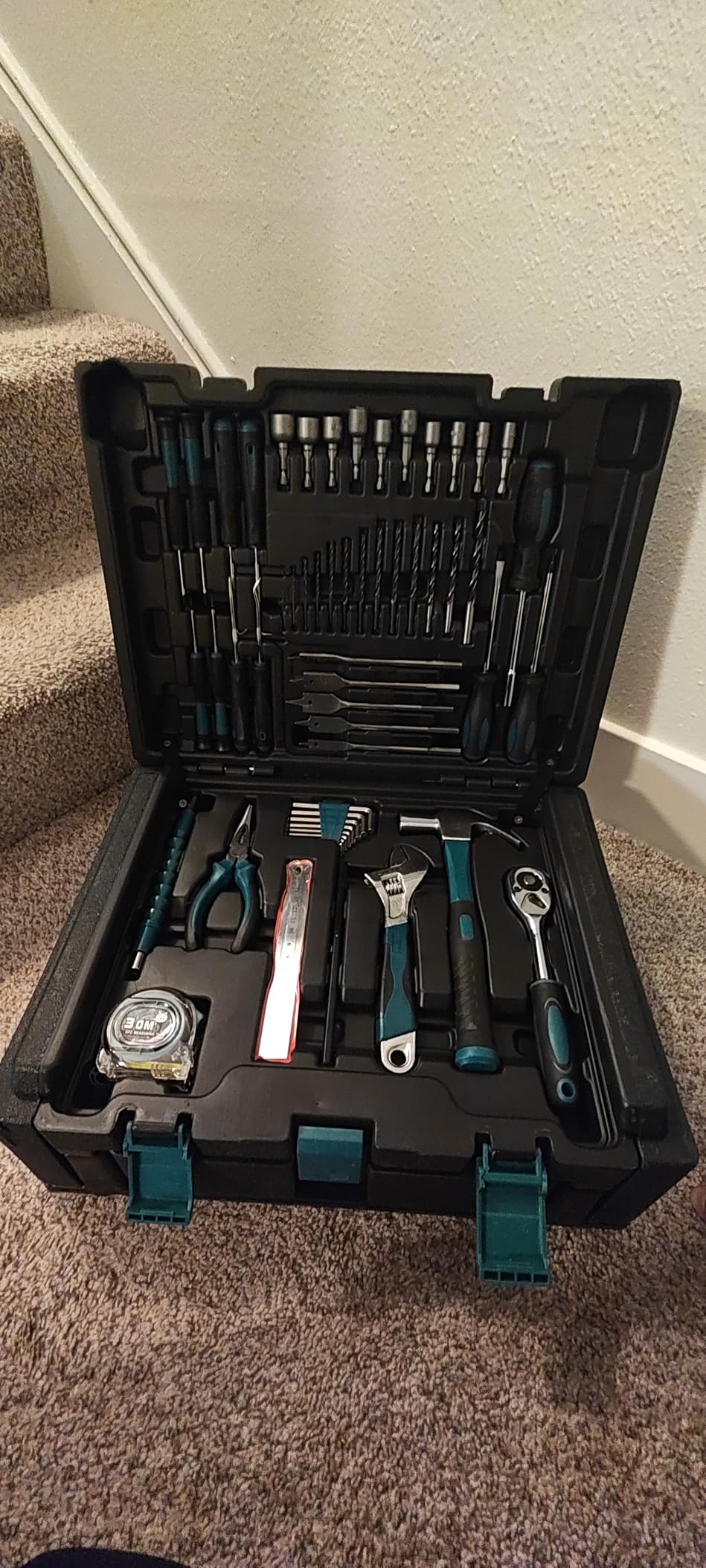 Tool Kit with 21V Cordless Drill - Sundpey 255-PCs Portable Complete General Basic Home and Auto Repair Tool Set with Drawer for Handyman & Diyer & Homeowner - Power Drill with 2 x 2.0Ah Batteries customer photo 2