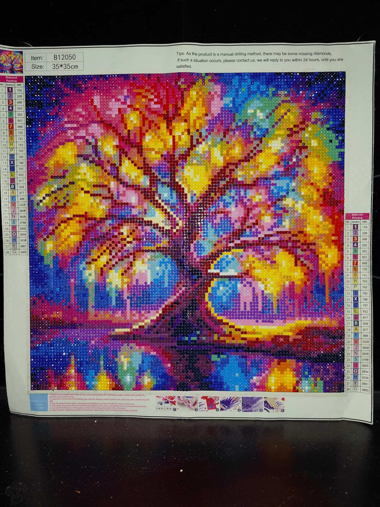 DIYCYCY Tree of Life Diamond Painting Kits for Adults,Full Drill Diamond Art Kits for Beginners,Round 5D DIY Diamond Dots Paintings, Diamonds Pictures Gem Art and Crafts Home Decor 13.78x13.78 inch customer photo 1