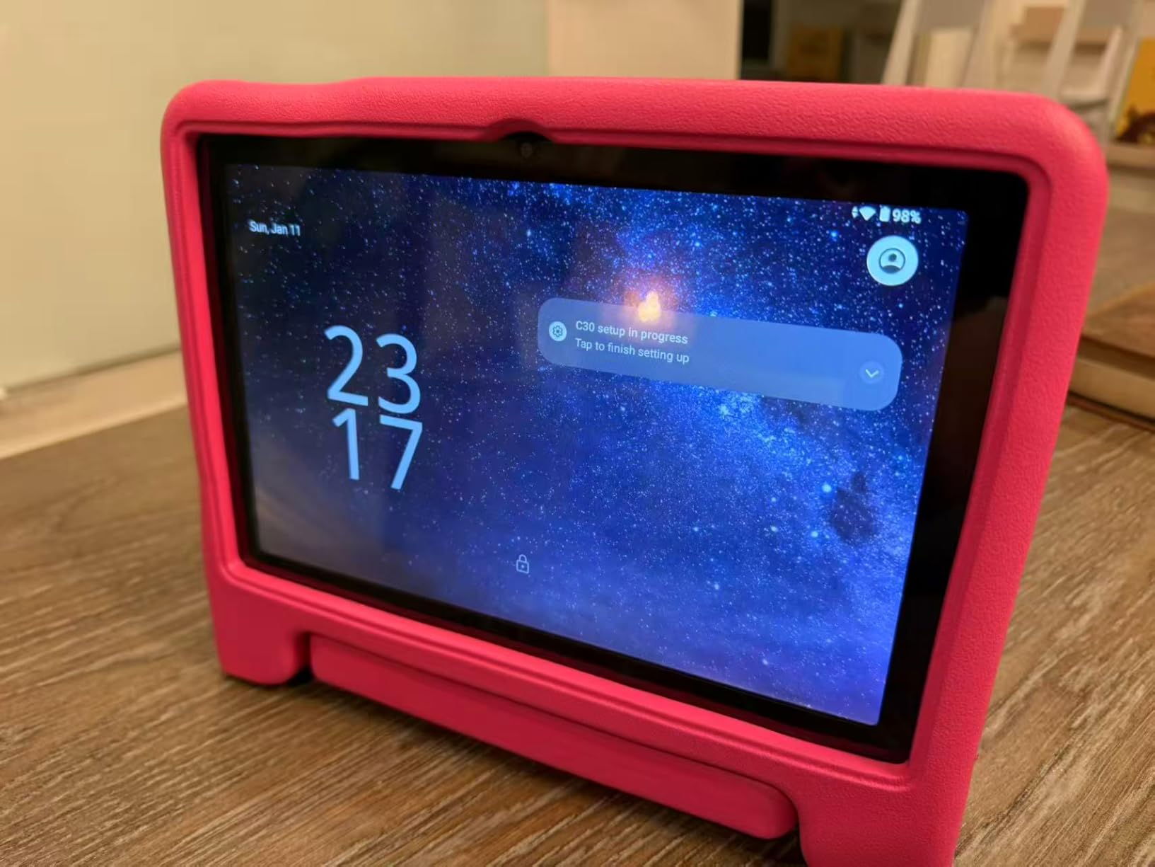WXUNJA Android 15 Kids Tablet, 2025 Upgraded 10.1 Inch Tablets with Octa-core Processor, 6000mAh Battery, Kid Space, Parental Control, Pre-Loaded Kids Apps, 2.4/5GHZ Dual WiFi, Case Included, Red customer photo 2