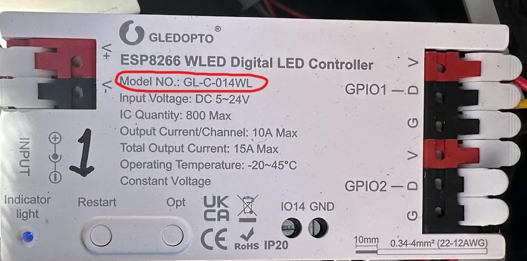 GLEDOPTO ESP32 WLED LED Strip Controller Mic UART Download Music Sound Dynamic Mode RGB IC DIY WiFi APP Control Easy Wiring for WS2811 WS2812 SK6812 TM1814 WS2813 WS2815 FCOB Addressable Strip Light customer photo 2