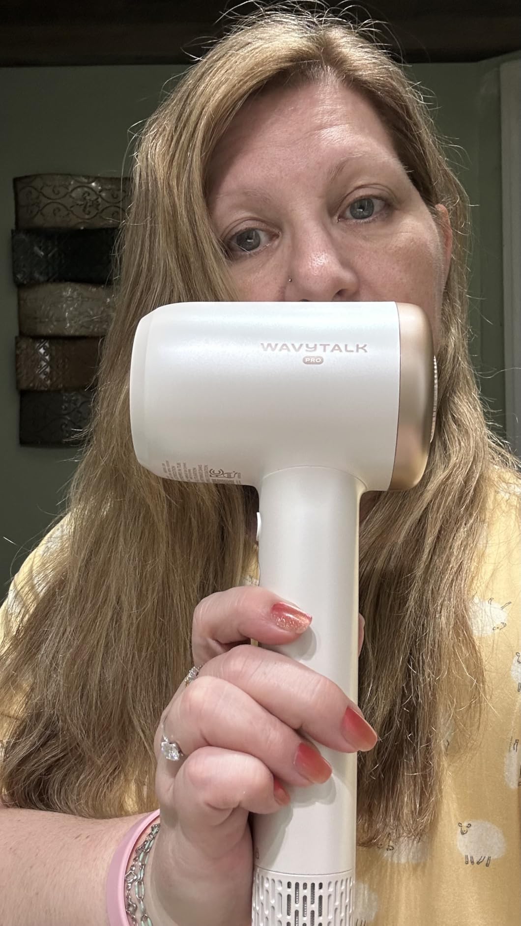 Hair Dryer, Wavytalk Turblow Pro Fast Drying Blow Dryer with Diffuser, High Speed Hair Dryer with 110,000 RPM, Pro Negative Ions for Reduces Damage, Frizz Smoothing, 3 Speeds & 3 Temps, Pink customer photo 1
