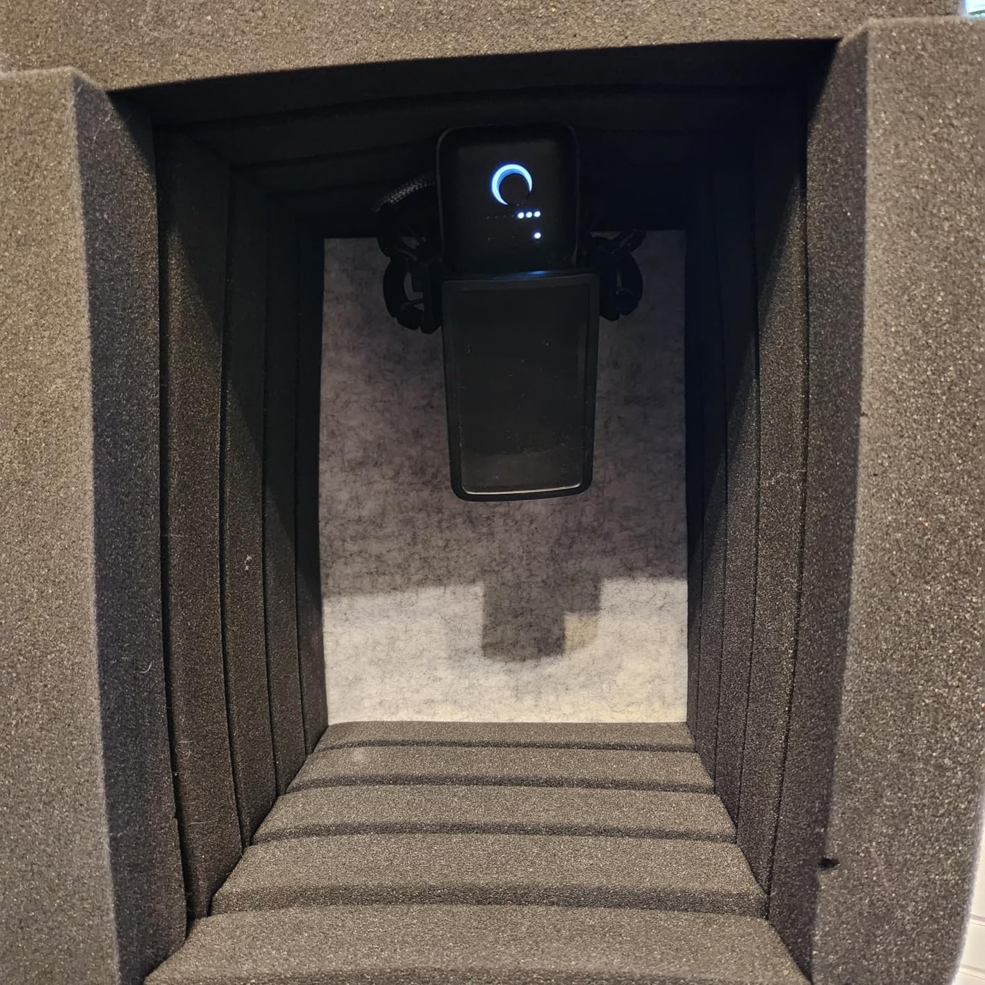 TroyStudio Enclosed Vocal Booth, Portable Microphone Isolation Shield, Foldable Reflection Filter with Acoustic Foam & Panels, Recording Sound Box Home Studio Equipment for Podcast Music Voice Over customer photo 1