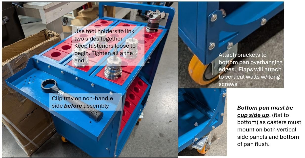 BT40 CNC Tool Holder Transfer Cart, CAT40 Mobile CNC Tool Storage Car with Wheels, CNC Tool Holder Keeper Suitable for Warehouses Machining Centers customer photo 1
