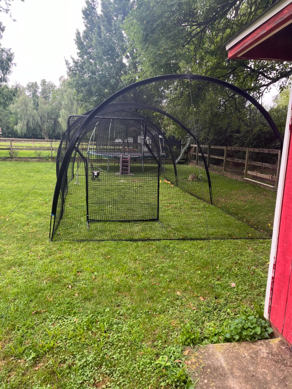 ORIENGEAR Baseball Batting Cage for Backyard, 20 x 13 x 9 ft, Fully Enclosed Hitting Cage, Baseball and Softball Training Cages, Backyard Hitting and Pitching Practice Net with Frame, 1.25