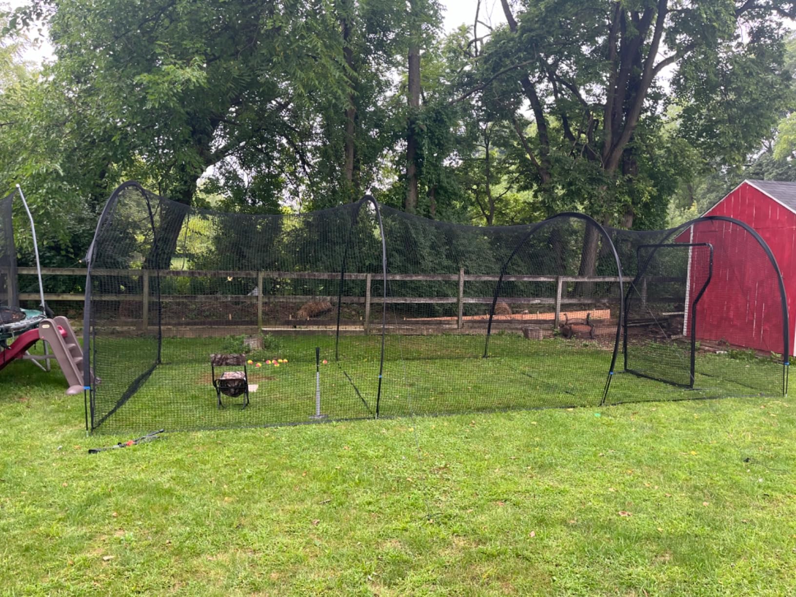 ORIENGEAR Baseball Batting Cage for Backyard, 20 x 13 x 9 ft, Fully Enclosed Hitting Cage, Baseball and Softball Training Cages, Backyard Hitting and Pitching Practice Net with Frame, 1.25