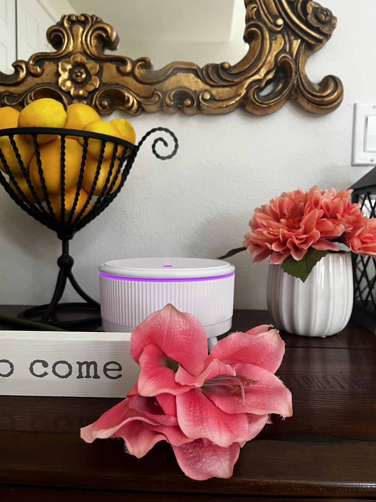 20-Hour Long-Lasting Aromatherapy, 500ML Large Essential Oil Diffuser: Ultrasonic Cool Mist Humidifier with Remote Control, 7 Color Lights, Timer, Auto-Off for Home/Bedroom/Yoga (White) customer photo 1