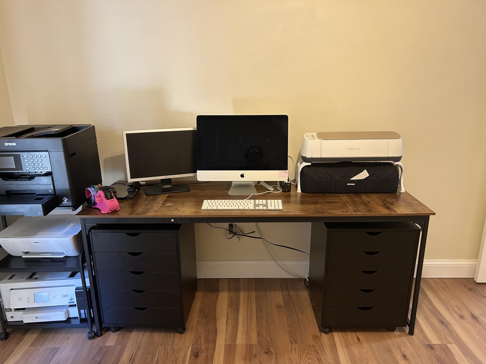 Coleshome 71 Inch Computer Desk with USB Ports, Large Office Desk, Long Study Student Writing Desk, Black customer photo 1