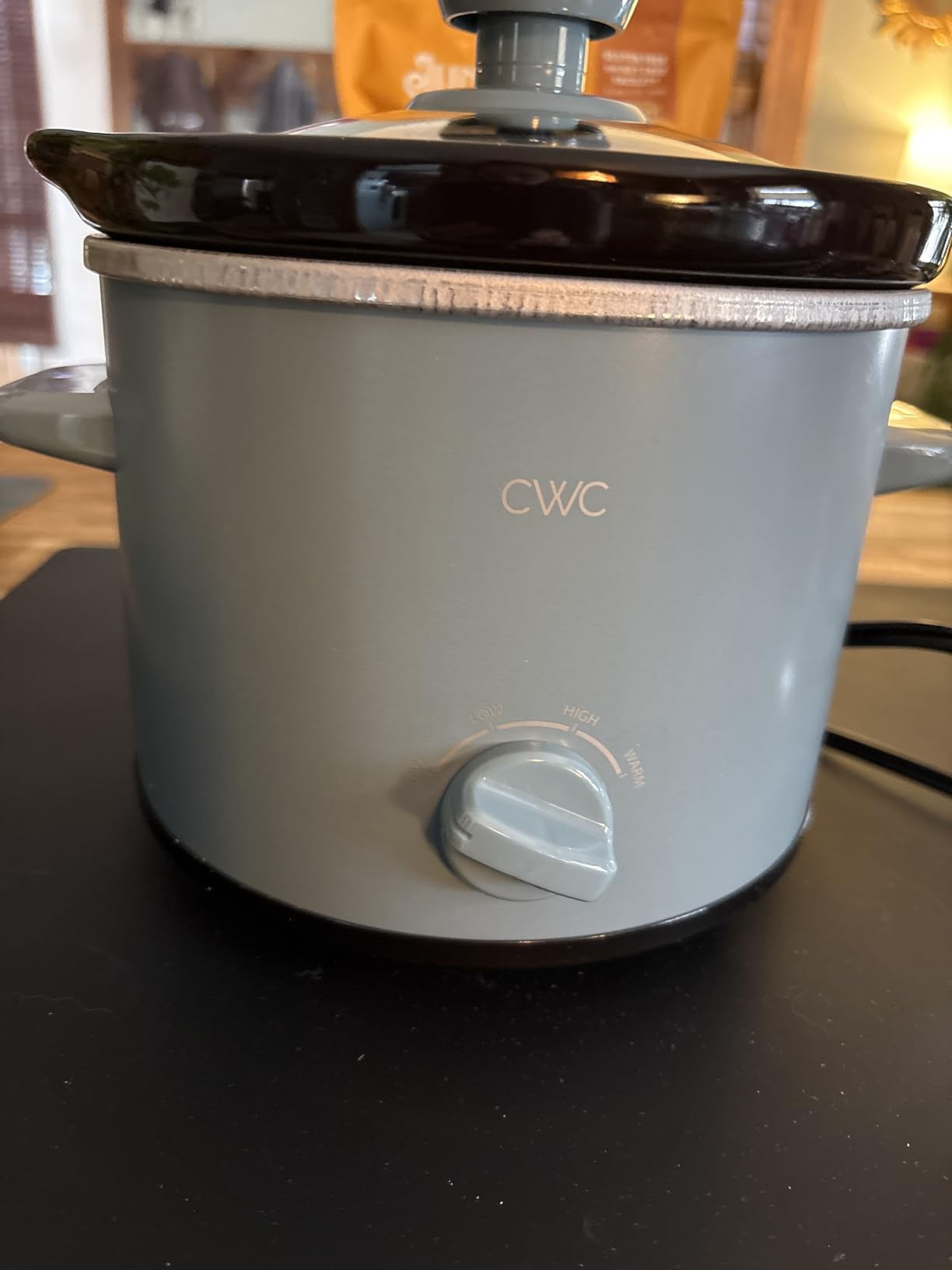 COOK WITH COLOR 2QT Mini Electric Round Slow Cooker - Adjustable Settings, Removable Stoneware Pot, Tempered Glass Lid, Dishwasher Safe, Cool-Touch Side Handles, Dark Sage customer photo 2