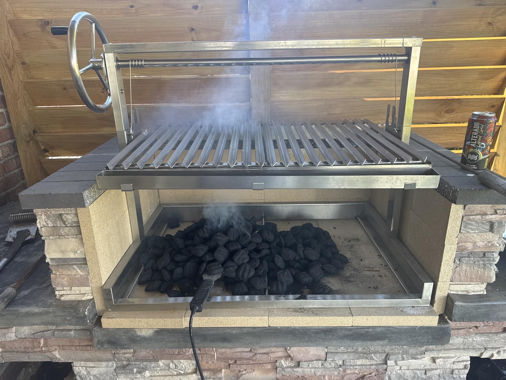 Santa Maria Grill Built in BBQ Cooking Grill - Argentine Barbecue V Grate Adjustable Height customer photo 1