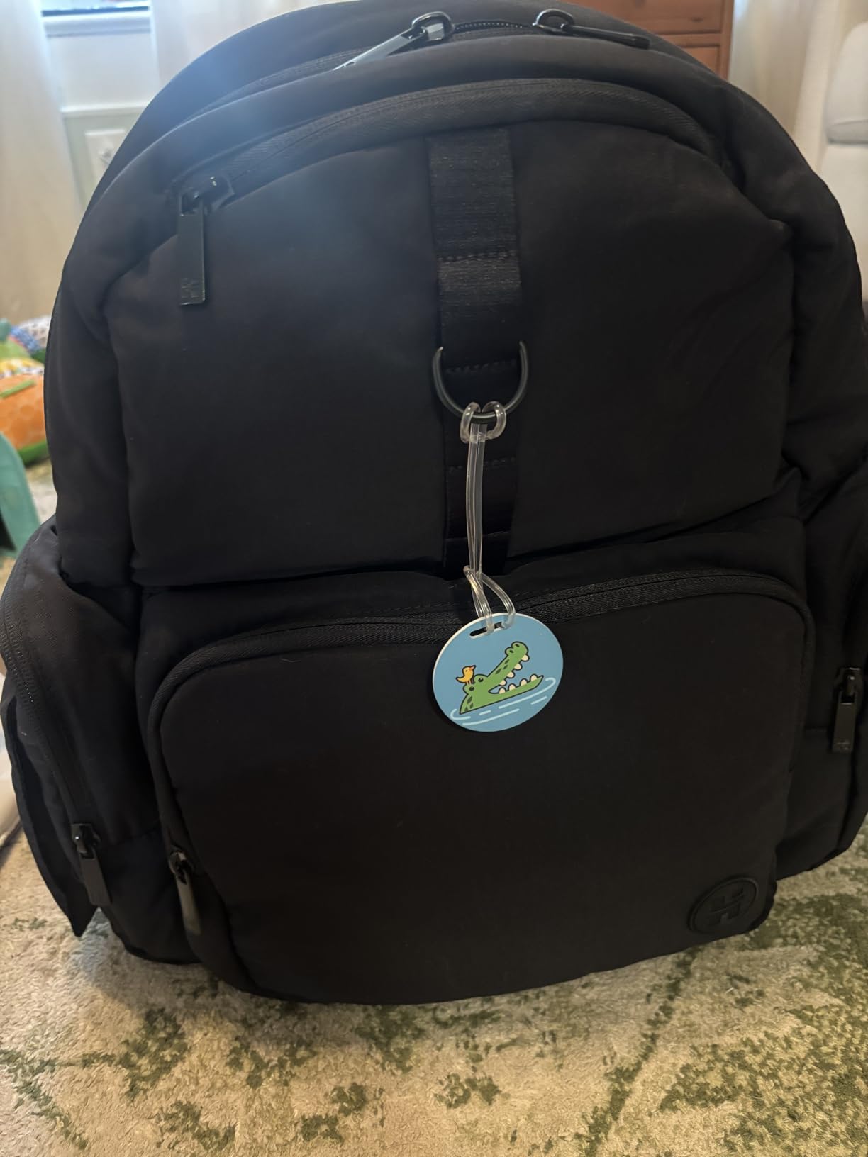 HUGGIES Unisex-adult Day Pack Diaper Backpack, Black/Solid, One Size customer photo 2