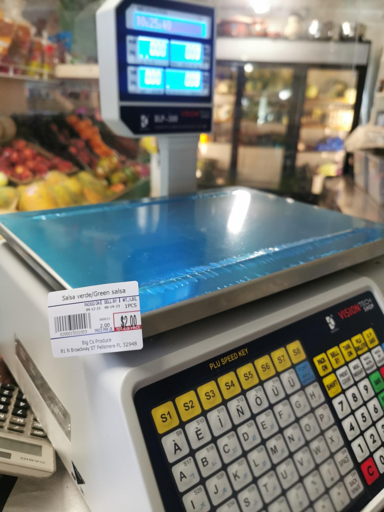 VisionTechShop VLP-100B Label Printing Scale, Capacity 30/60lb Readability 0.01/0.02lb, NTEP Legal for Trade, English, Spanish Available customer photo 1