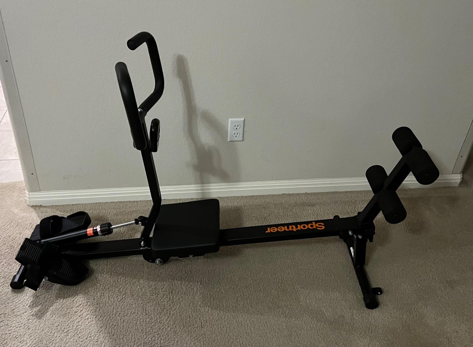 Sportneer Foldable Rowing Machine for Home, Hydraulic Rowing Machine with 12-Level Resistance - Multi Functional Row Machine Equipped with Caster & Backrest, Max 297lbs Weight Load customer photo 1