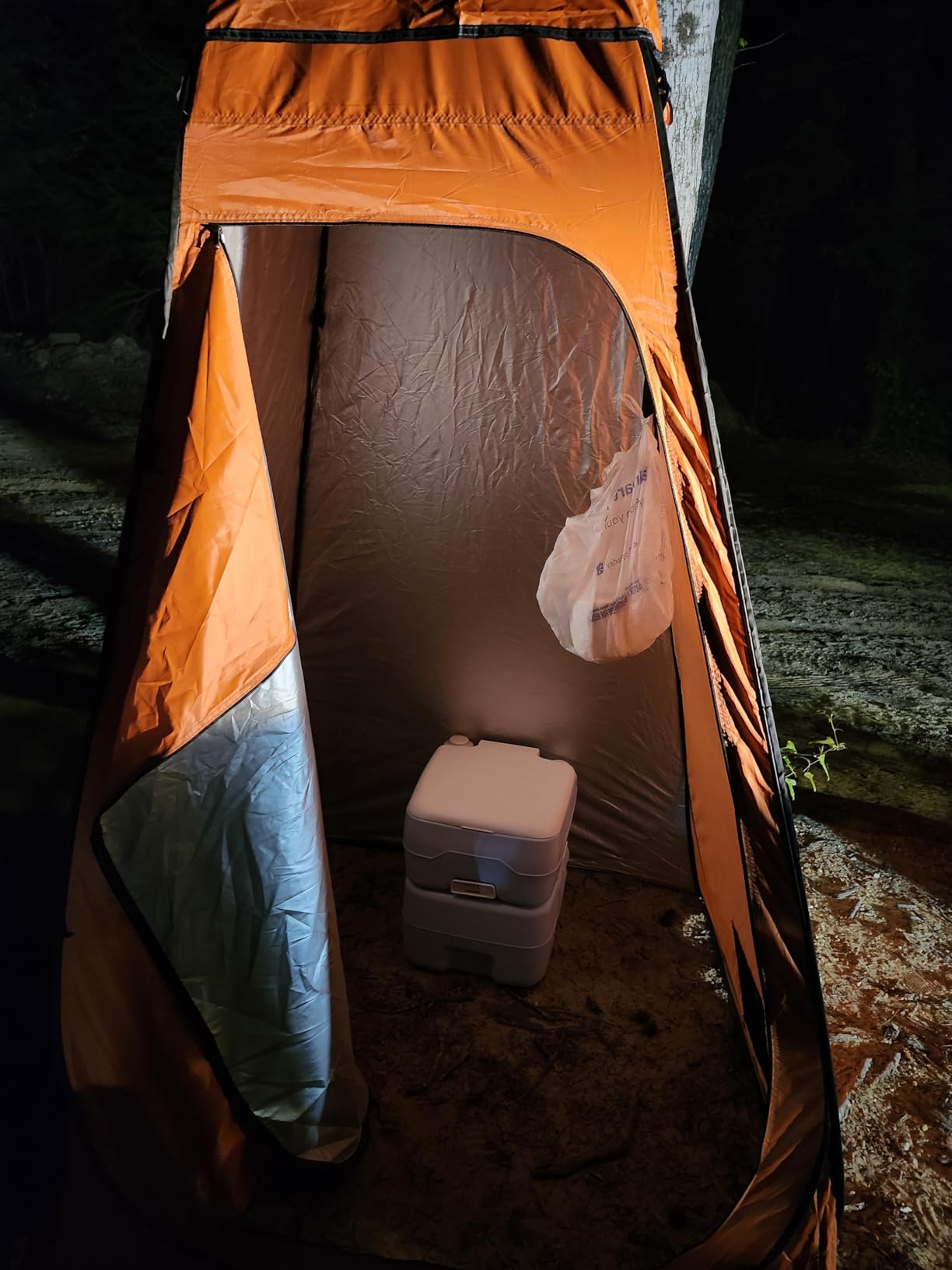 SereneLife 5.2 Gal Portable Camping Toilet For Adults, 100+ Flushes Porta Potty Camp Toilet with Detachable Waste Tank, 120+ Flushes, Hand Sprayer, Carry Bag for Camping, Hiking, and Boating customer photo 1