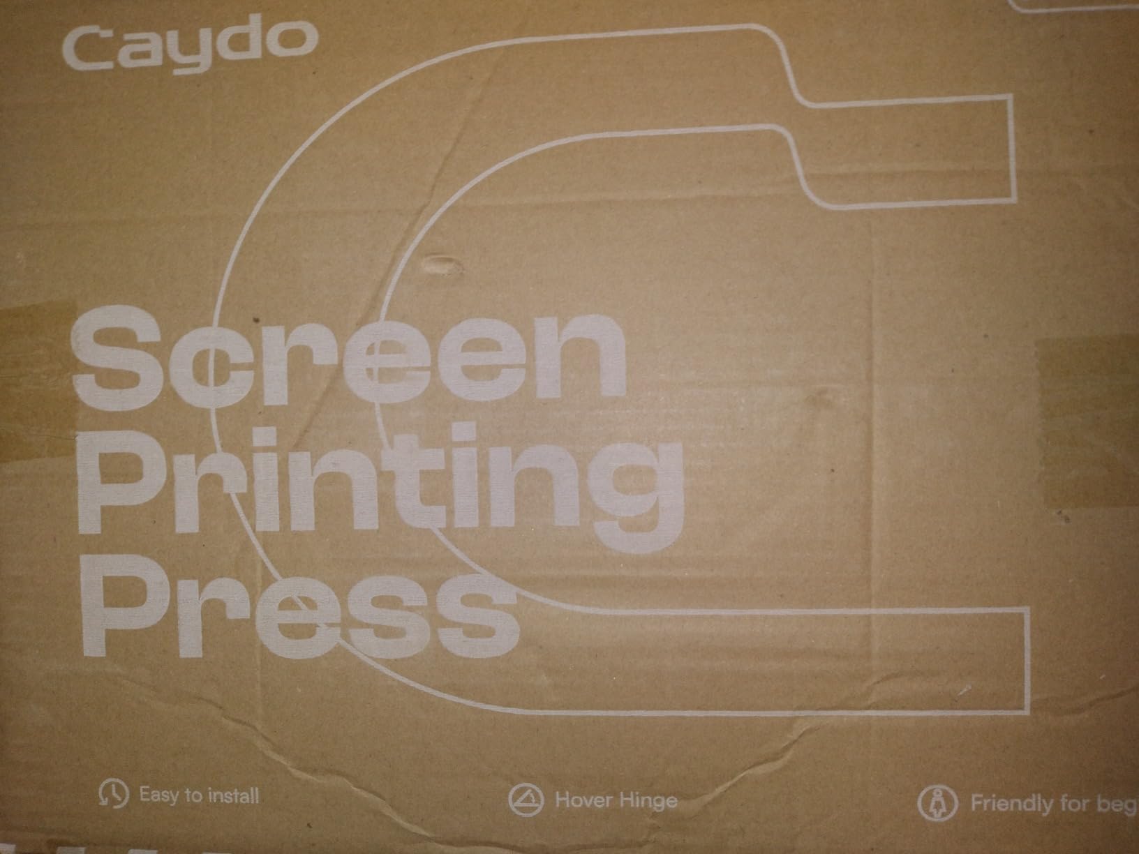 Caydo Screen Printer, 1 Color 1 Station Silk Screen Printing Press, Unique Hinge Design Wood Screen Printing Table for T-Shirt DIY Printing and Screen Printing Beginners(Screen Frame Not Included) customer photo 1
