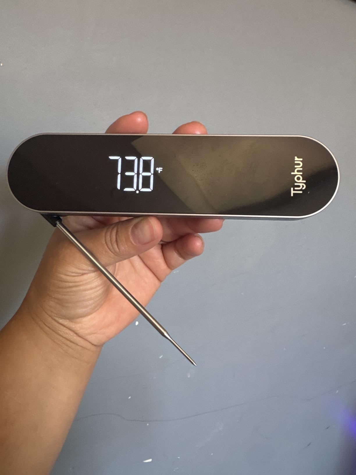 Typhur InstaProbe Core 0.5 Sec Instant Read Meat Thermometer Digital with Readable Display in Sunlight for Cooking, IP67 Waterproof for Grill, BBQ, Cooking, Smoker customer photo 1