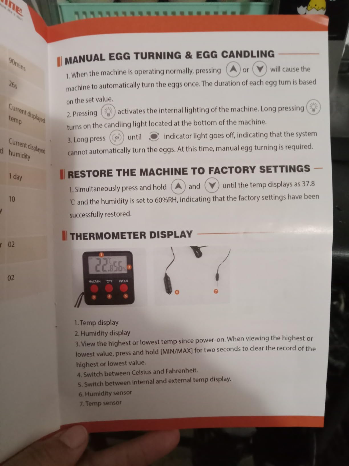 Incubators for Hatching Eggs, 24 Egg Incubator, Automatic Turning with Temperature & Humidity Control, Temp Display, for Chicken Duck Quail Goose Pigeon customer photo 2