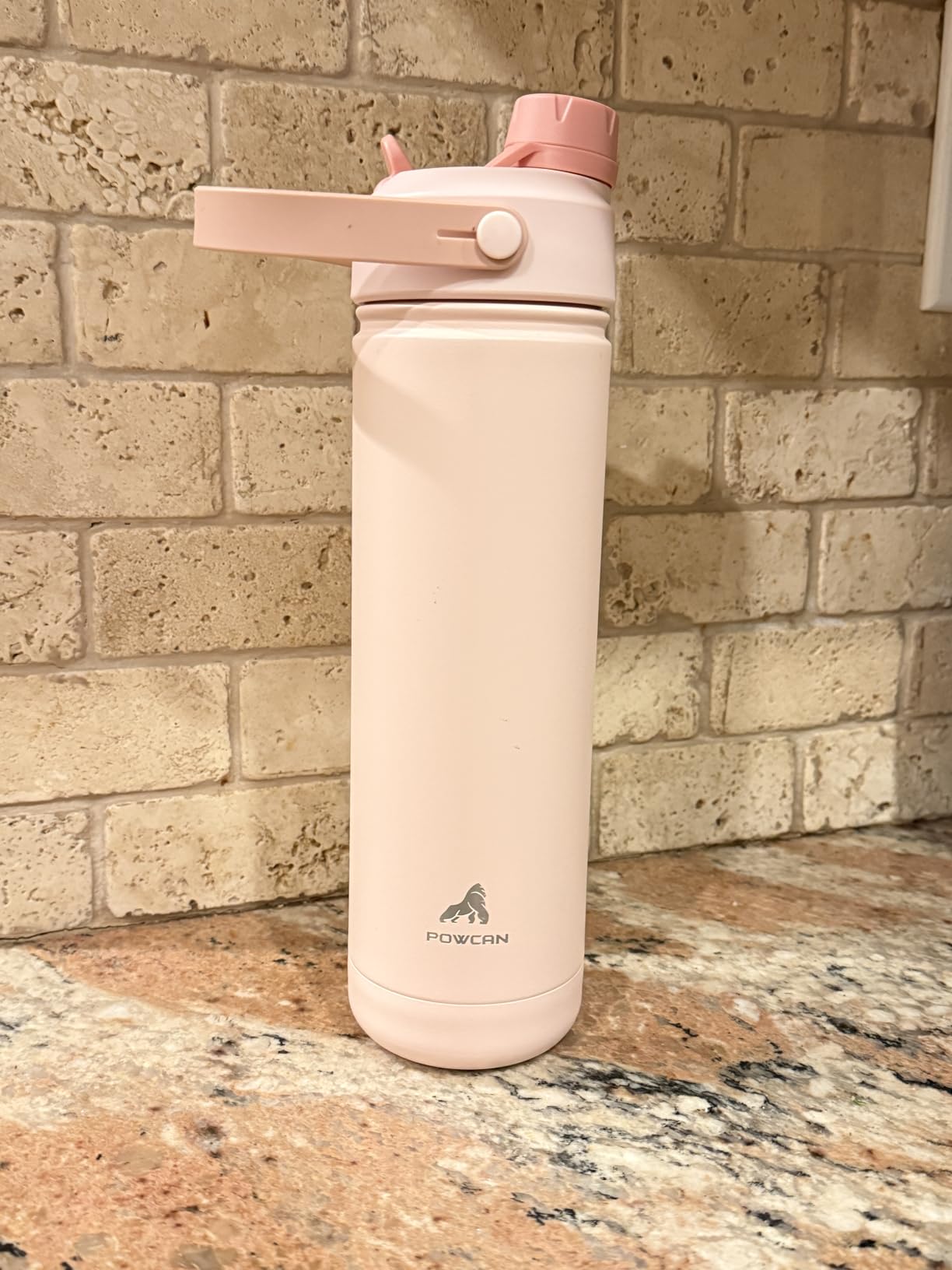POWCAN 32 oz Insulated Water Bottle with 2-in-1 Straw and Spout Lid, Keep Cold 24H, Leak-Proof, BPA-Free, Double Wall Stainless Steel Water Bottle for Sports, Gym, Travel, and School (Cotton Candy) customer photo 1