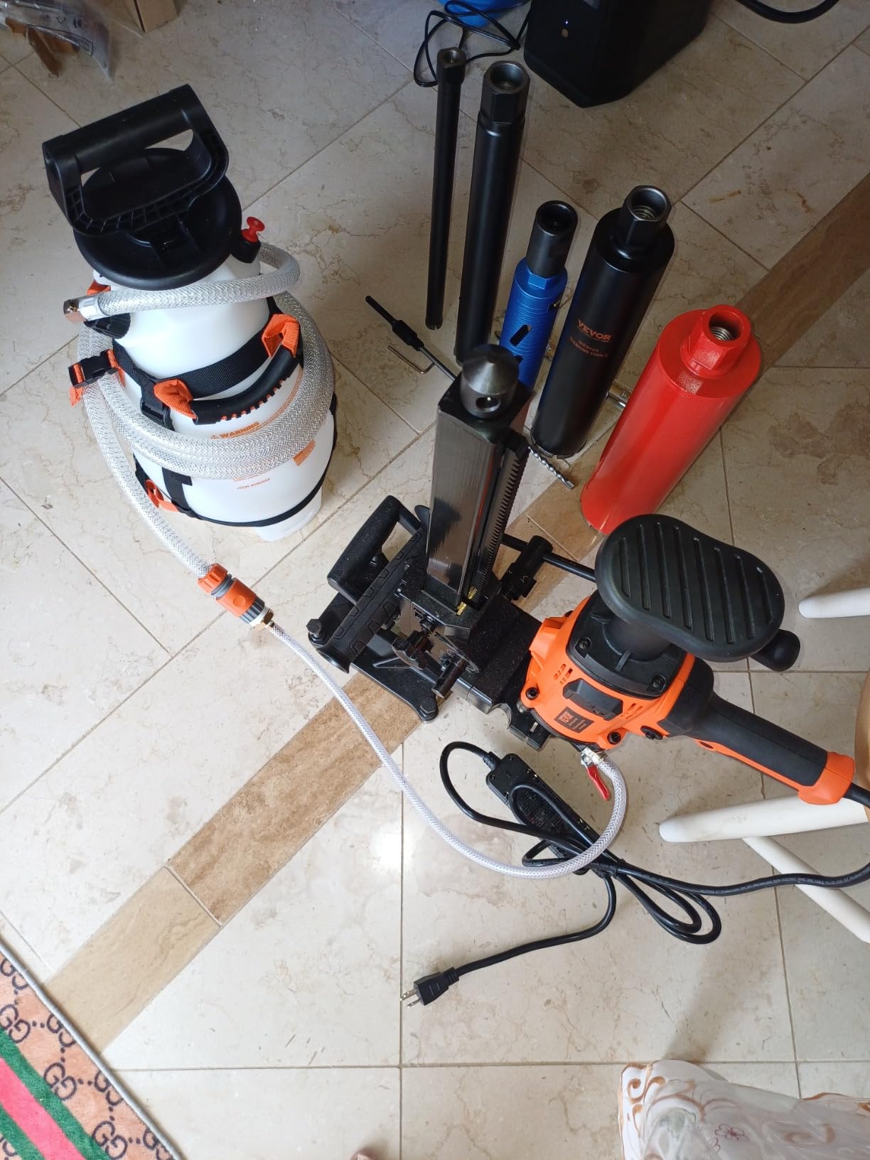 VEVOR 2-in-1 Handheld and Stand-Mount Core Drill, 0.8-6.3in Drilling Diameter, 2000W Concrete Core Drill customer photo 1