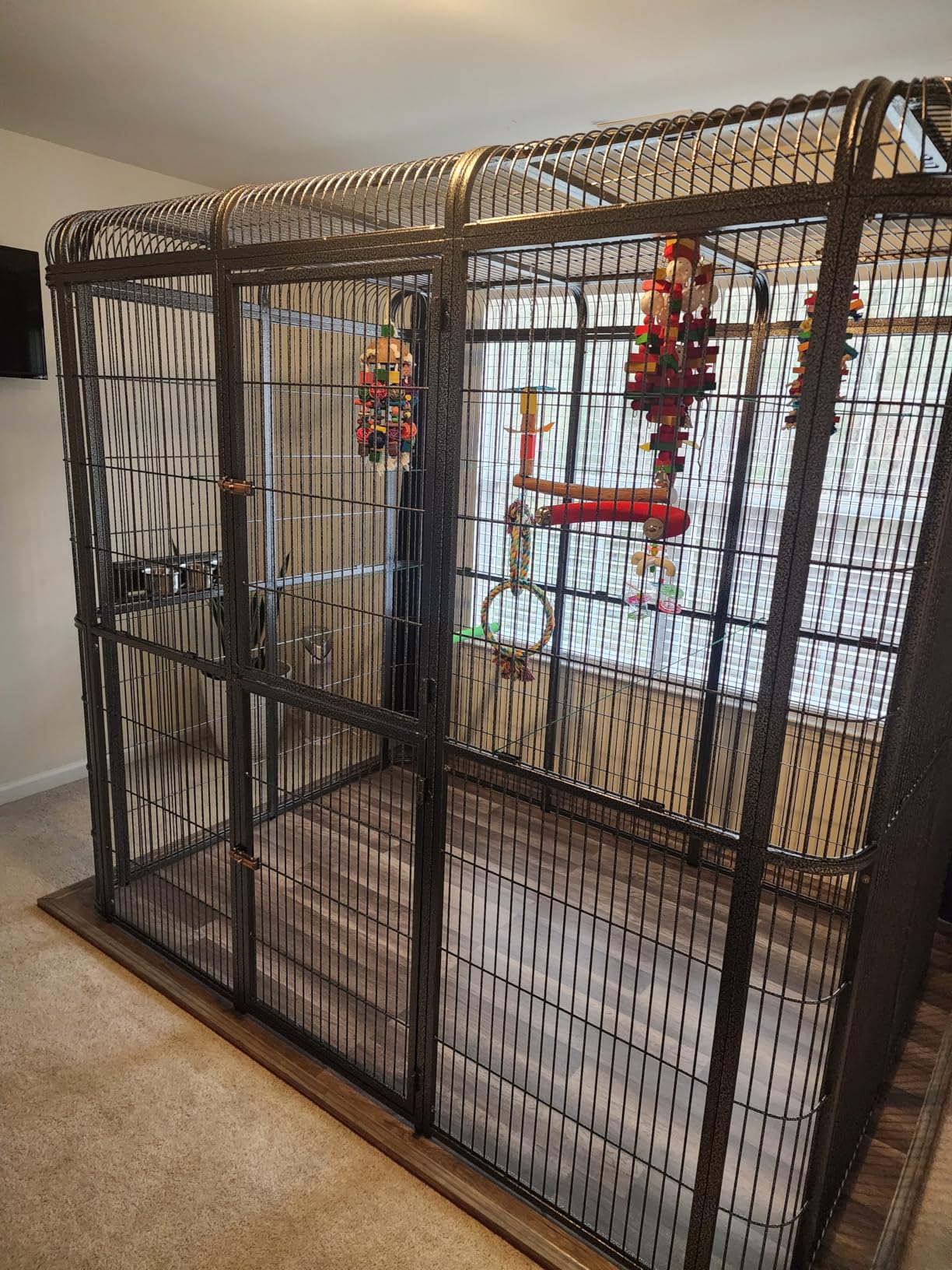 SENY Heavy Duty Large Walk-in Bird Aviary Cage, 79H x 86W x 62D inches, for Parrots, Macaws, Cockatoos, Reptiles, Dogs, Birds Flight Cage customer photo 2