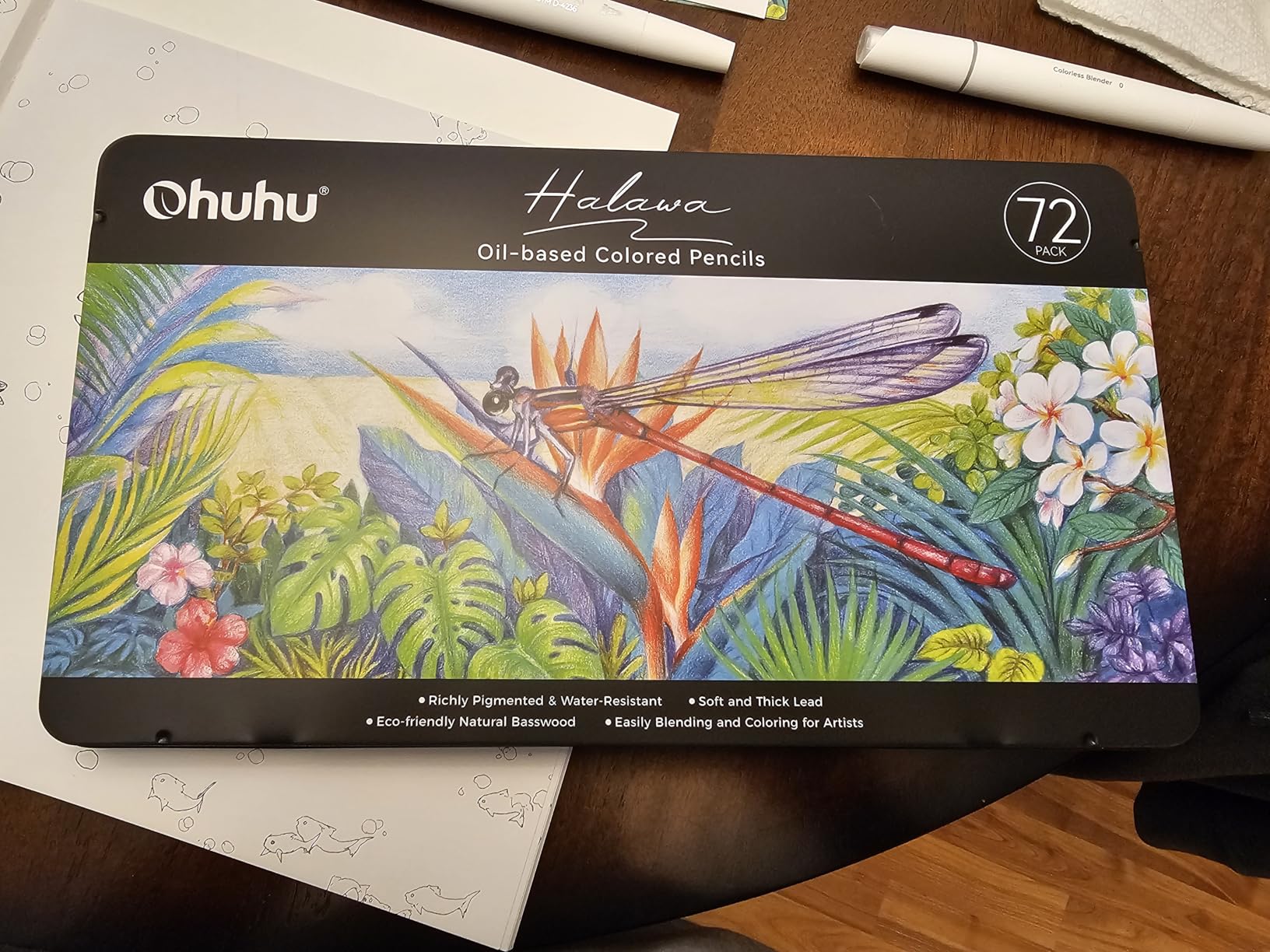 Ohuhu Colored Pencils: 72 Oil-based Drawing Pencils for Coloring Portrait Sketching Landscape, Durable Soft Core, Professional 72 Pack for Artist, Adult & Beginners, Halawa Series customer photo 2