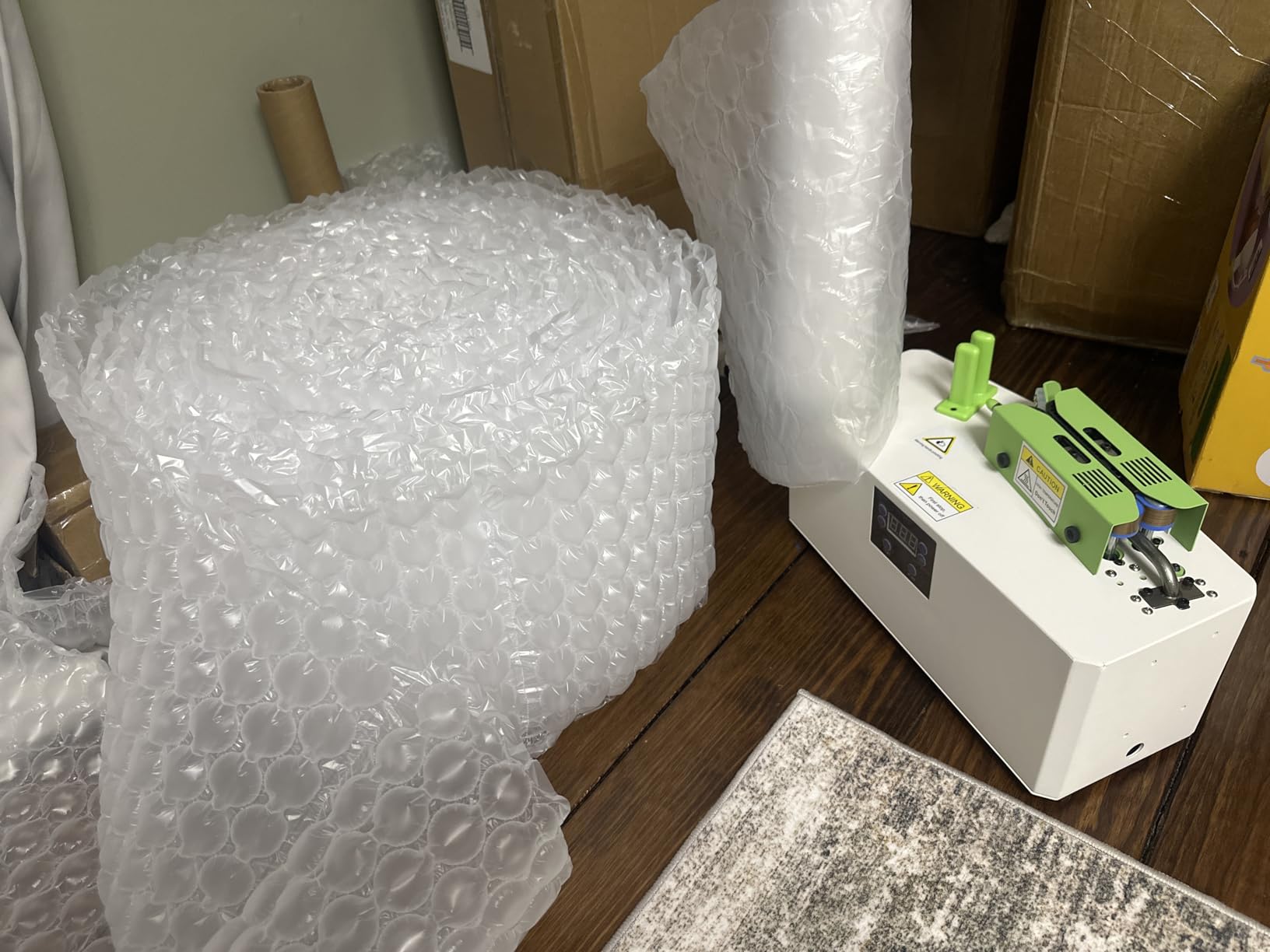 Air Cushion Machine 30ft/min Bubble Wrap Machine 280L/min Air Pillow Machine for 4
