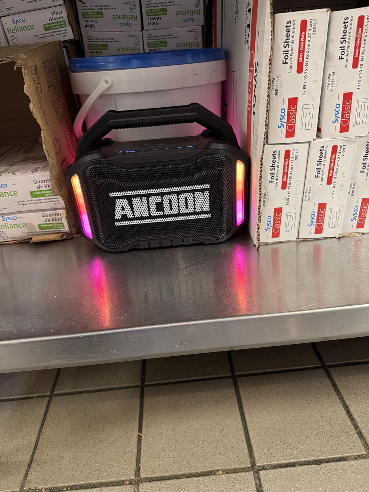 ANCOON Speakers Bluetooth Wireless: 80W(Peak) Loud Speaker with Bass, 20H Playtime, IPX6 Waterproof, Large Jobsite Speakers for Work, Outdoor, Workshop, Garage, Portable Speaker with TWS customer photo 2
