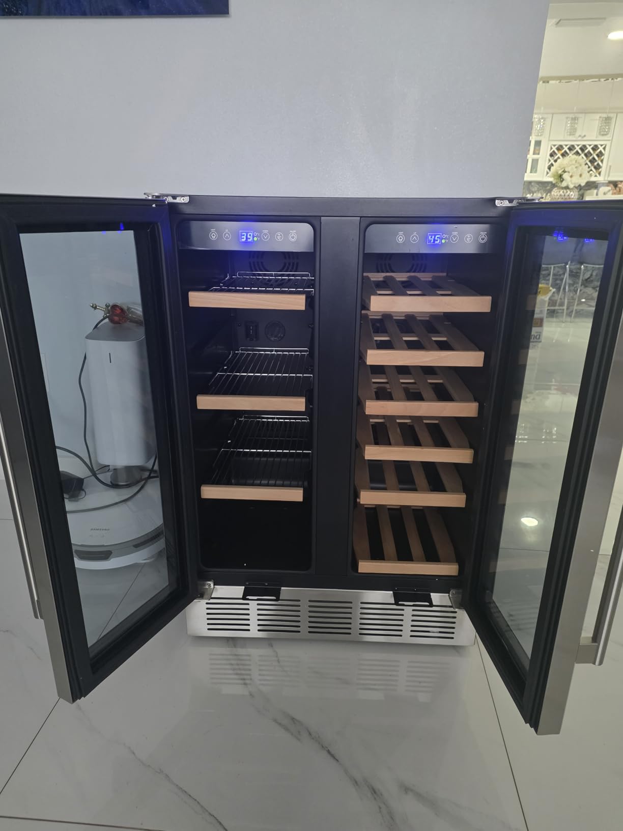 FoMup Back Bar Cooler Undercounter Beverage Refrigerator with Glass Door, Commercial Display Fridge for Beer Drink Soda with Temperature Control, 7.2Cu. Ft. Large Capacity, Black customer photo 1