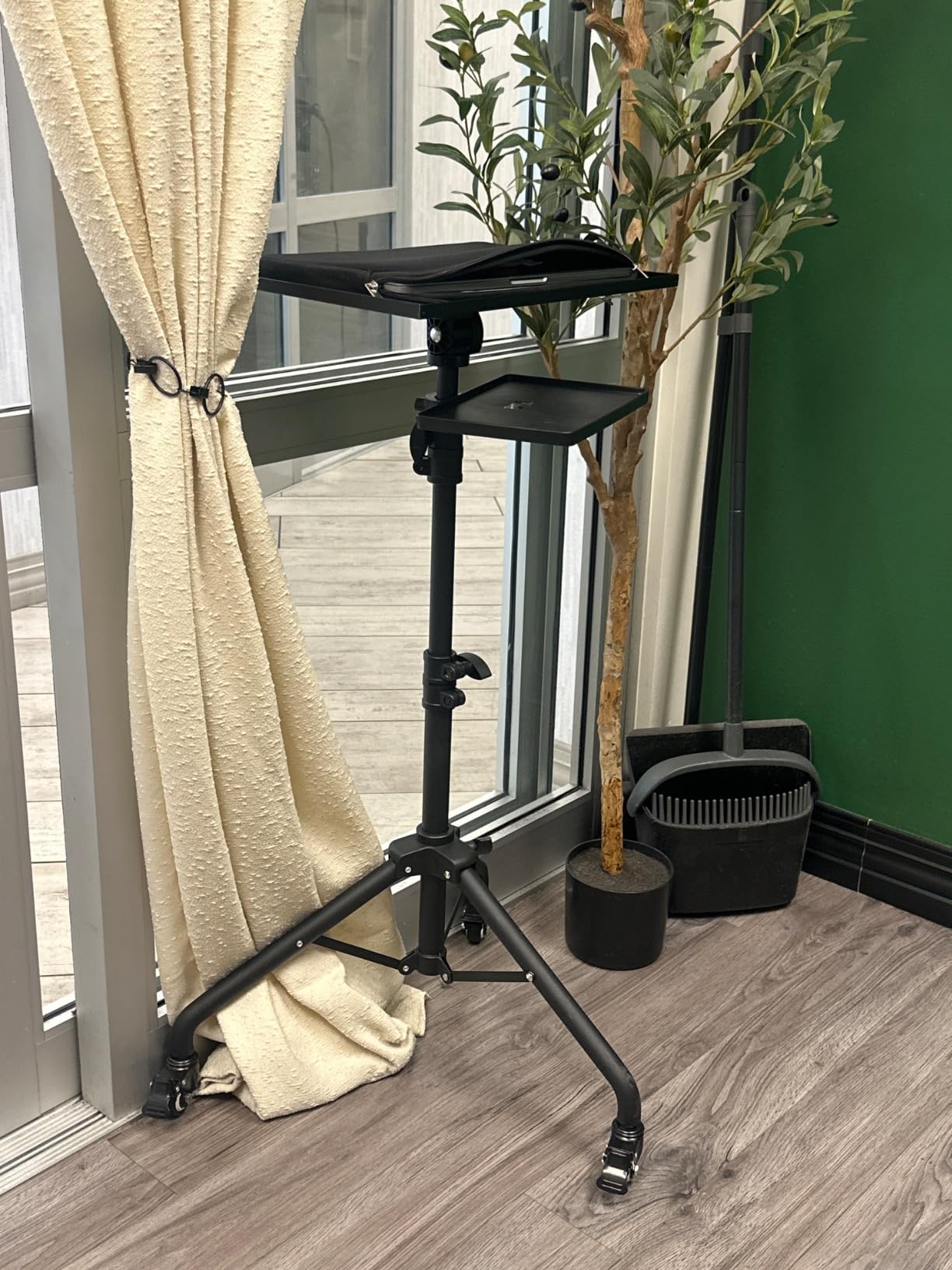 Noverlife Salon Tray Cart on Wheels with Storage Platform, Tattoo Rolling Tray Height Adjustable Salon Service Cart, Iron SPA Rolling Trays Portable Tattoo Table Stand for Dental customer photo 2