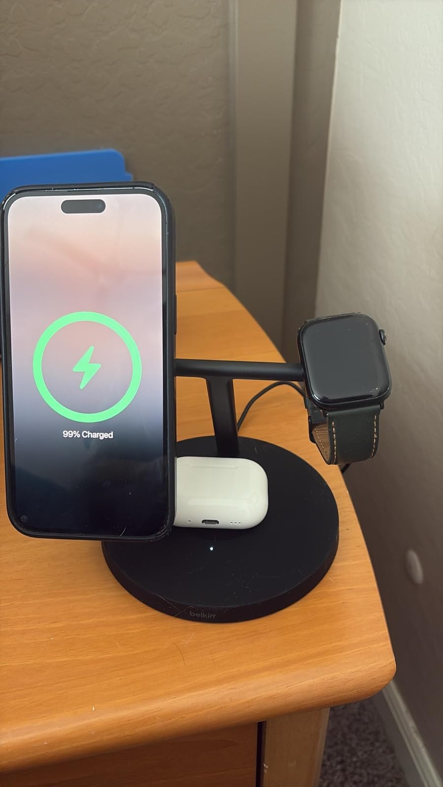 Belkin BoostCharge MagSafe-Compatible 3-in-1 Wireless Charging Station, Qi2 15W customer photo 1