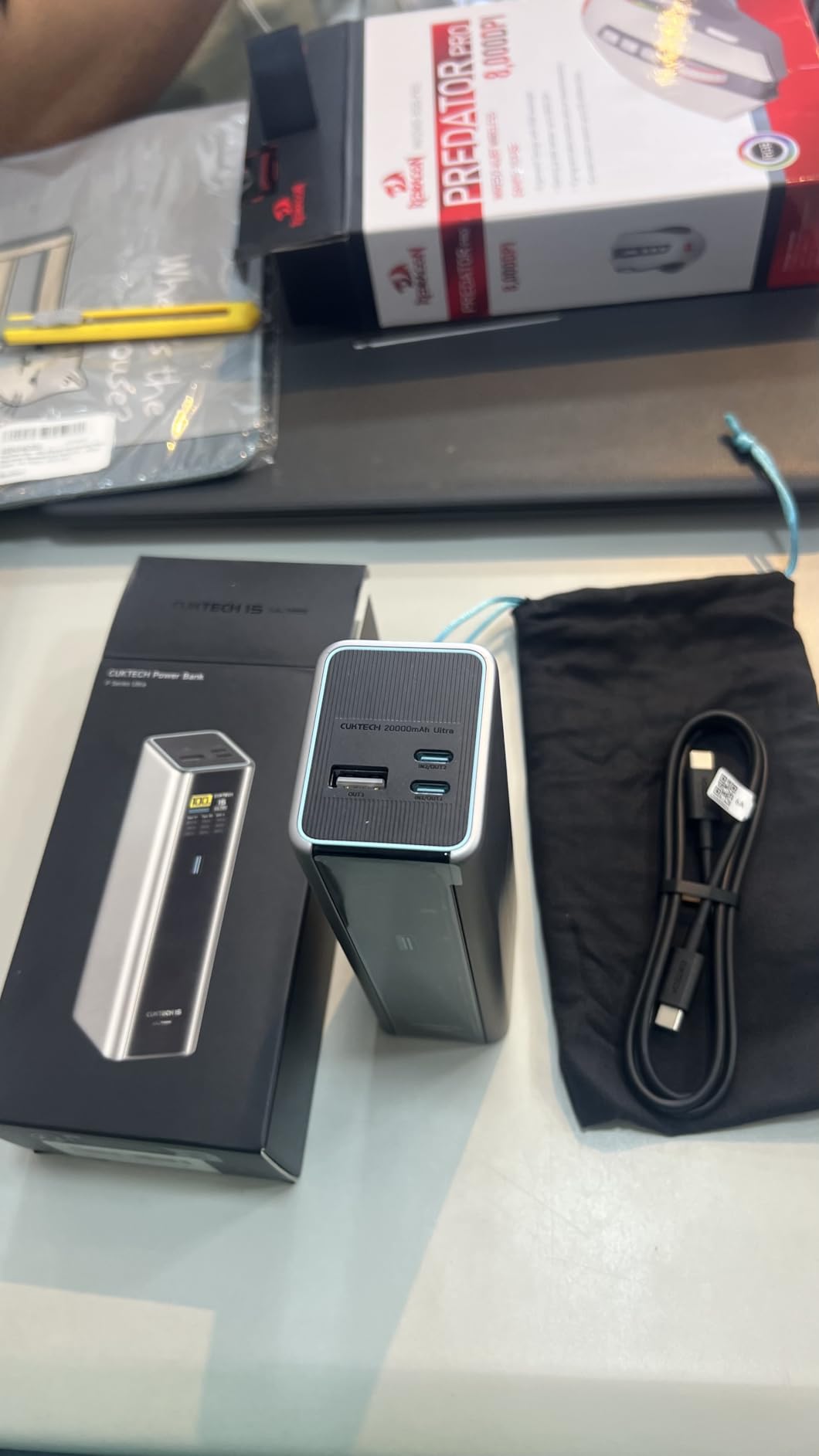 Cuktech 15 Ultra Power Bank for Laptop, 20,000mAh 140W Portable Charger, Smart Display, Flight-Approved External Battery customer photo 1