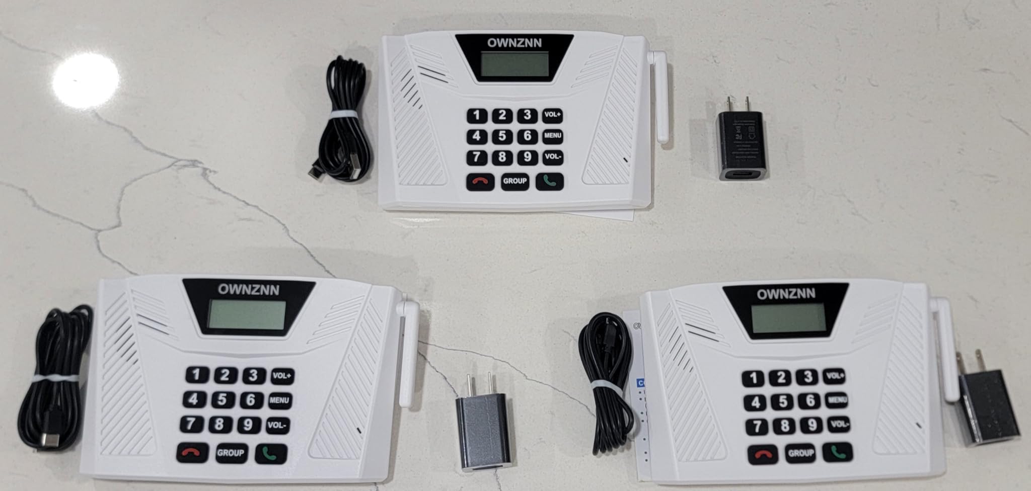 Intercoms Wireless for Home Hands Free, 2024 Upgraded Intercom 5300ft with Automatic Answer, 9 Channel Full Duplex Home Intercom System Fit for Hospital Business House (6 Packs White) customer photo 2