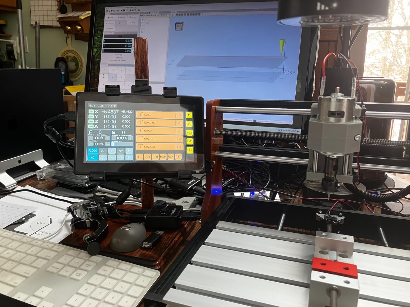 4 AXIS USB CNC Offline Controller, Offline GRBL Control Module with 7inch IPS Touch Screen for grbl firmware CH340 chip 3018/3030/4030/4040/5040/6040/6050 CNC Router Machines customer photo 1