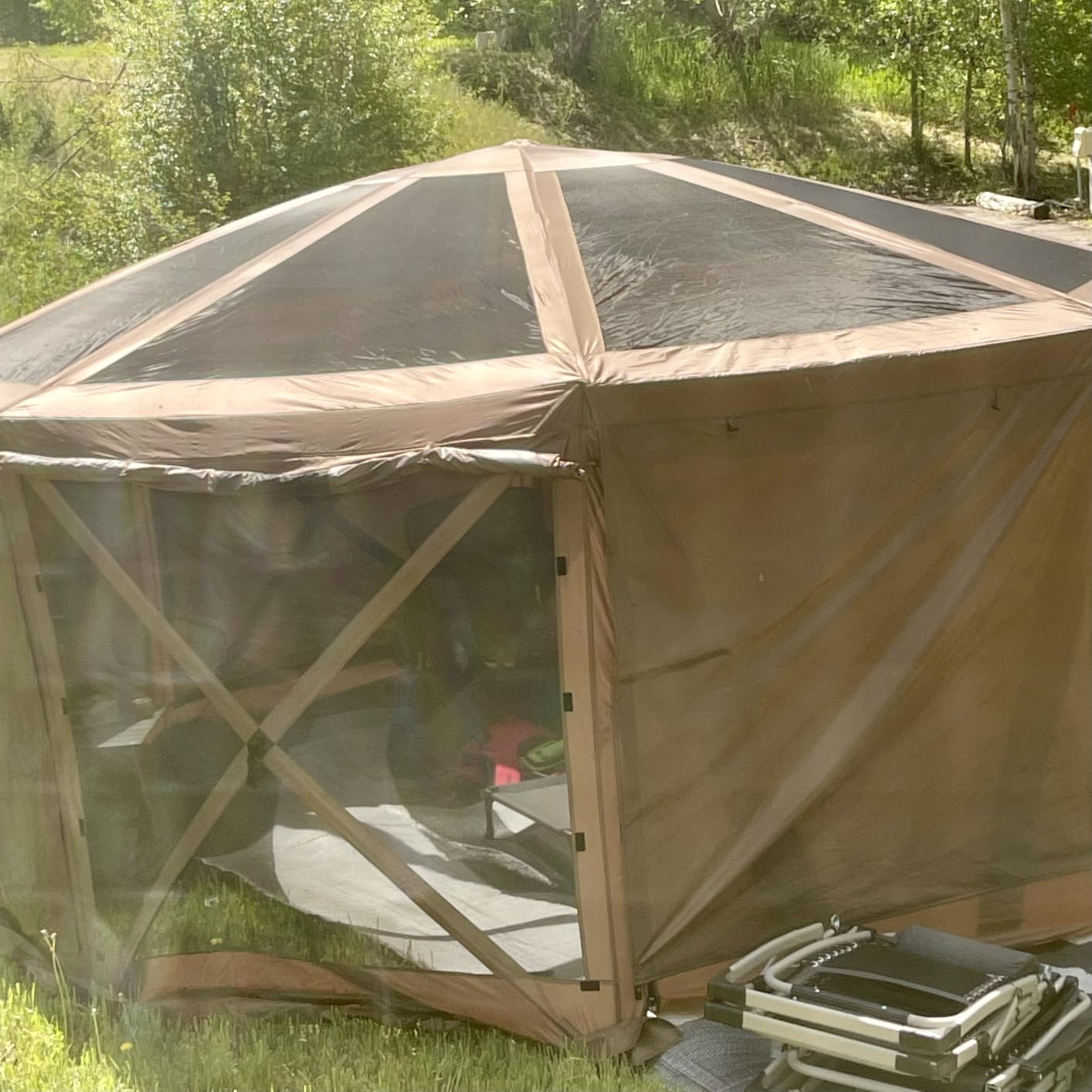VEVOR Pop Up Gazebo Screen Tent 10x10, Instant Canopy Shelter with Netting, Waterproof Outdoor Gazebo for Backyard, Patio, Camping customer photo 1