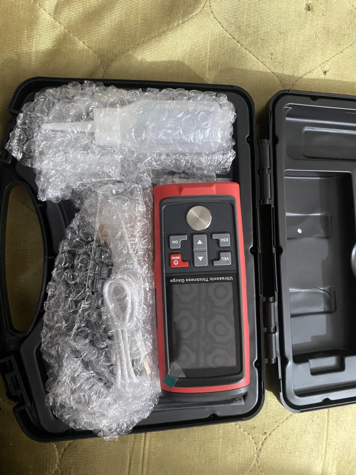 Bonvoisin Ultrasonic Thickness Gauge, Range 0.039 to 11.811 in, Ultrasonic Thickness Measuring Instruments for Steel, Copper, Cast Iron, Metals, Plastic, Glass, PVC customer photo 2