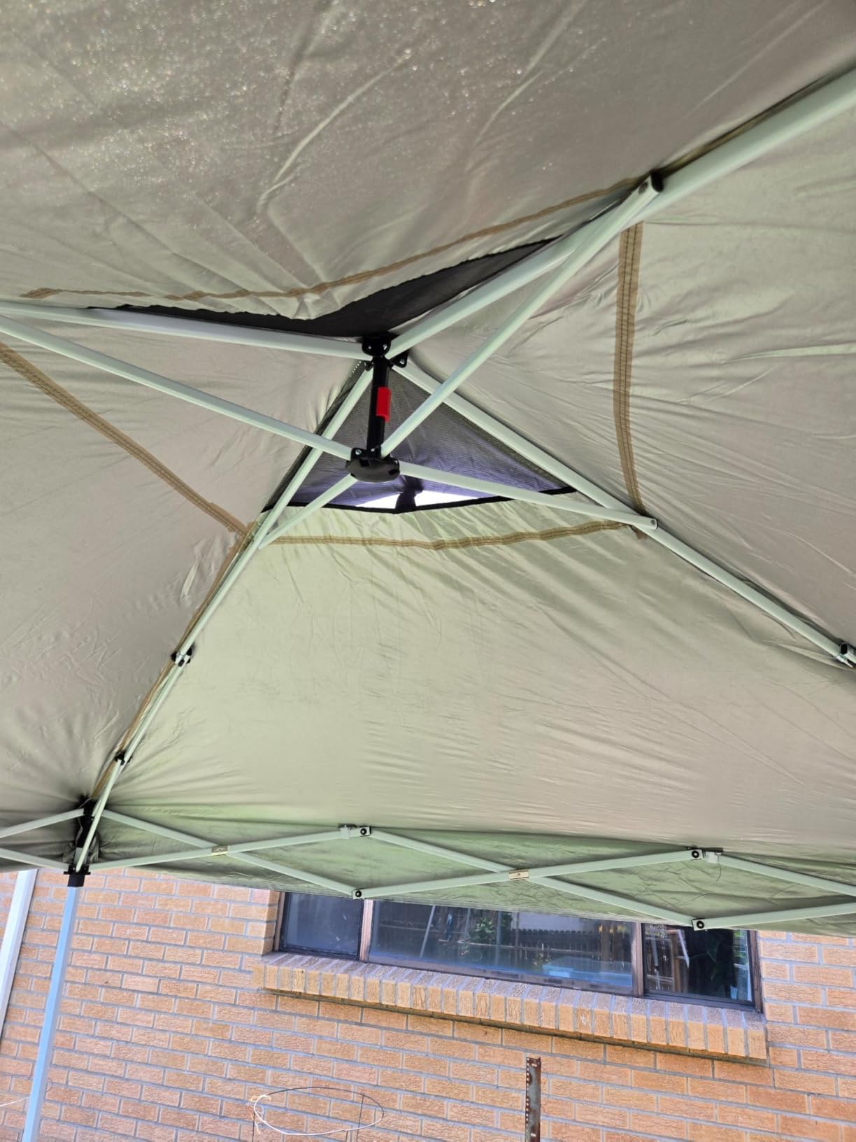 OASISHOME Canopy Tent 10x10 Pop Up Gazebo with 1-Person Set Up, 4 Sidewalls, Wheeled Bag, Waterproof UV Protection Heavy-Duty Steel Frame customer photo 2