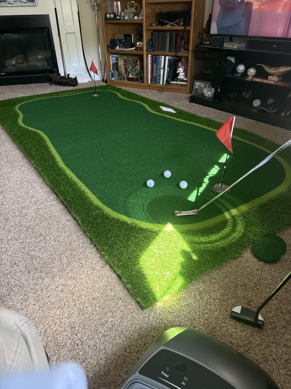 Golf Putting Green/Mat - Professional Golf Practice Mat - Green Long Challenging Putter for Indoor/Outdoor (5x10ft) customer photo 1