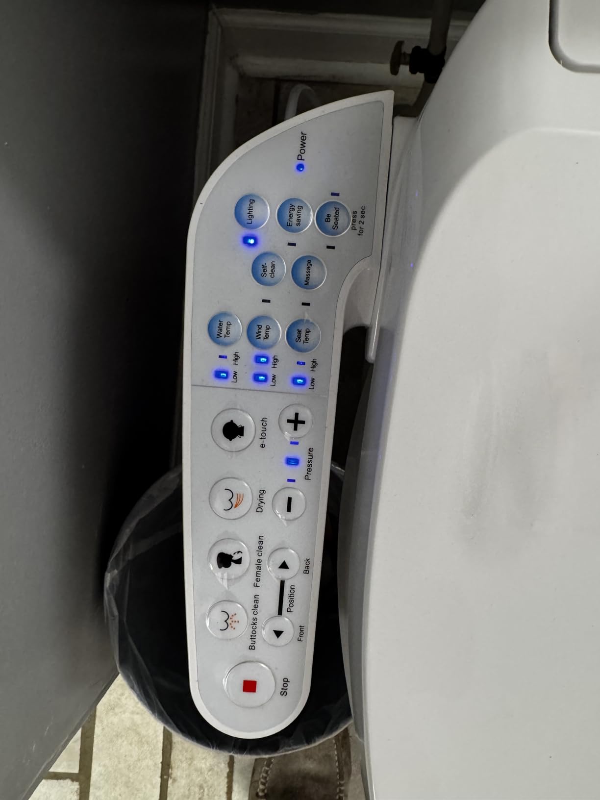 KERDE P30B Bidet Toilet Seat - Dual Control (Side Panel & Remote), Warm Water Wash, Heated Seat, Warm Air Dryer, LED Night Light, Electric Bidet Elongated Electronic Heated Smart customer photo 2