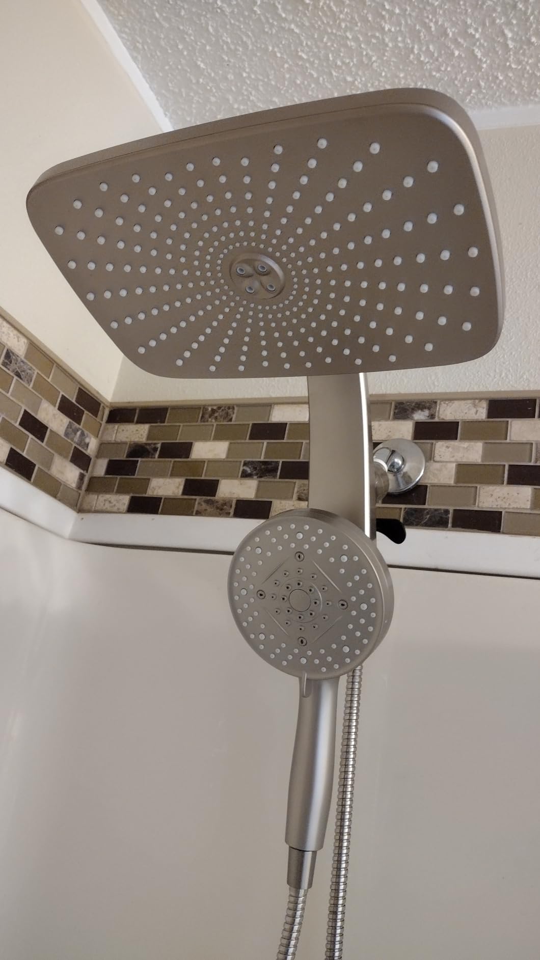 BOZYBO Rain Shower Head with Handheld: High Pressure Shower Heads with Handheld Spray Combo, 12