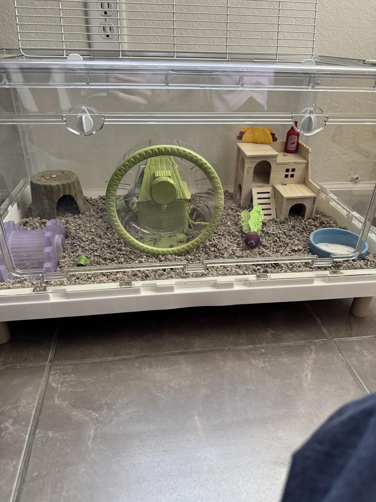 Hamster Cage & Guinea Pig Cages, Acrylic Cage for Small Animal Pets, Large Transparent Gerbil Cage and Habitats, Hedgehog, Dwarf Hamster, Rat, Mouse customer photo 1