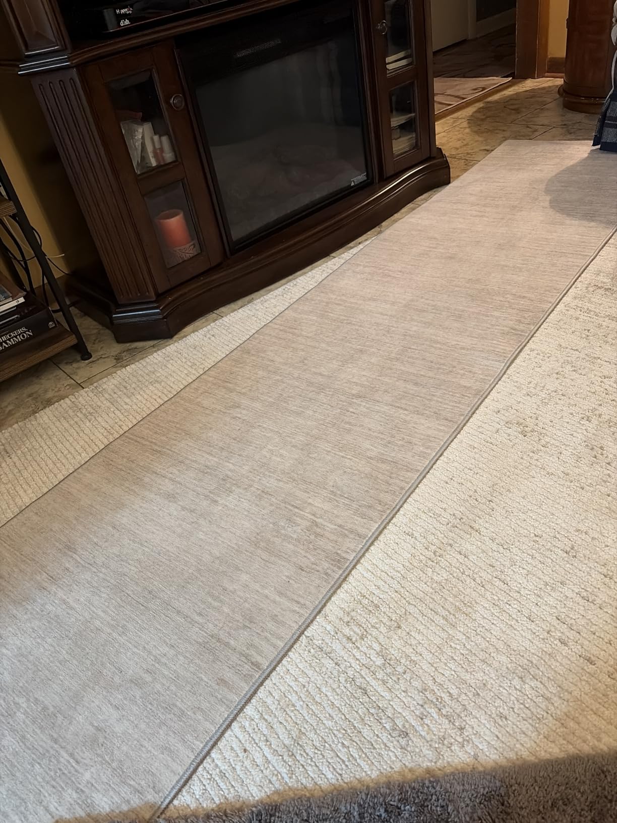 Washable Runner Rug - 2x8 Hallway Runner Rug Non-Slip, Soft Low Pile Kitchen Rug Runners for Hallways, Entryway, Bedroom, Living Room (Beige) customer photo 2