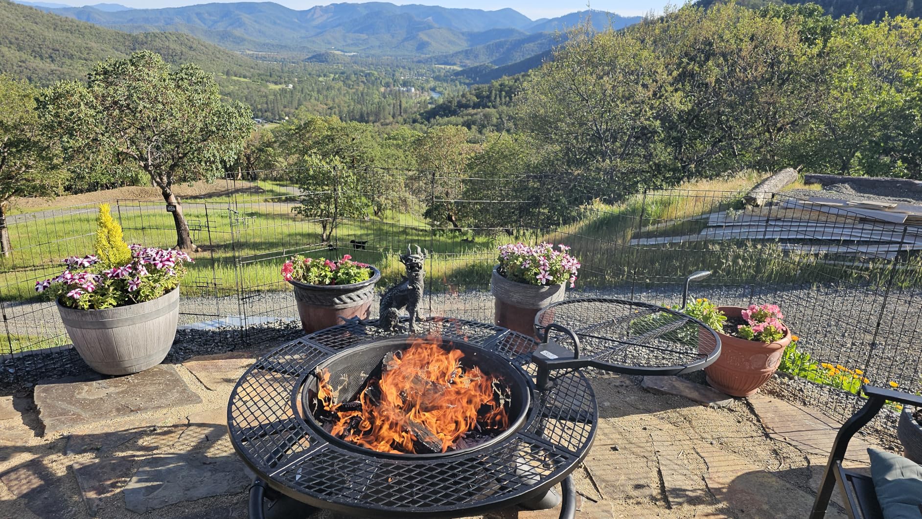BALI OUTDOORS Fire Pit with Poker, Outdoor Fire Pit Extra Large, Wood Burning Firepits for Outside with Grill, 47 inch customer photo 1
