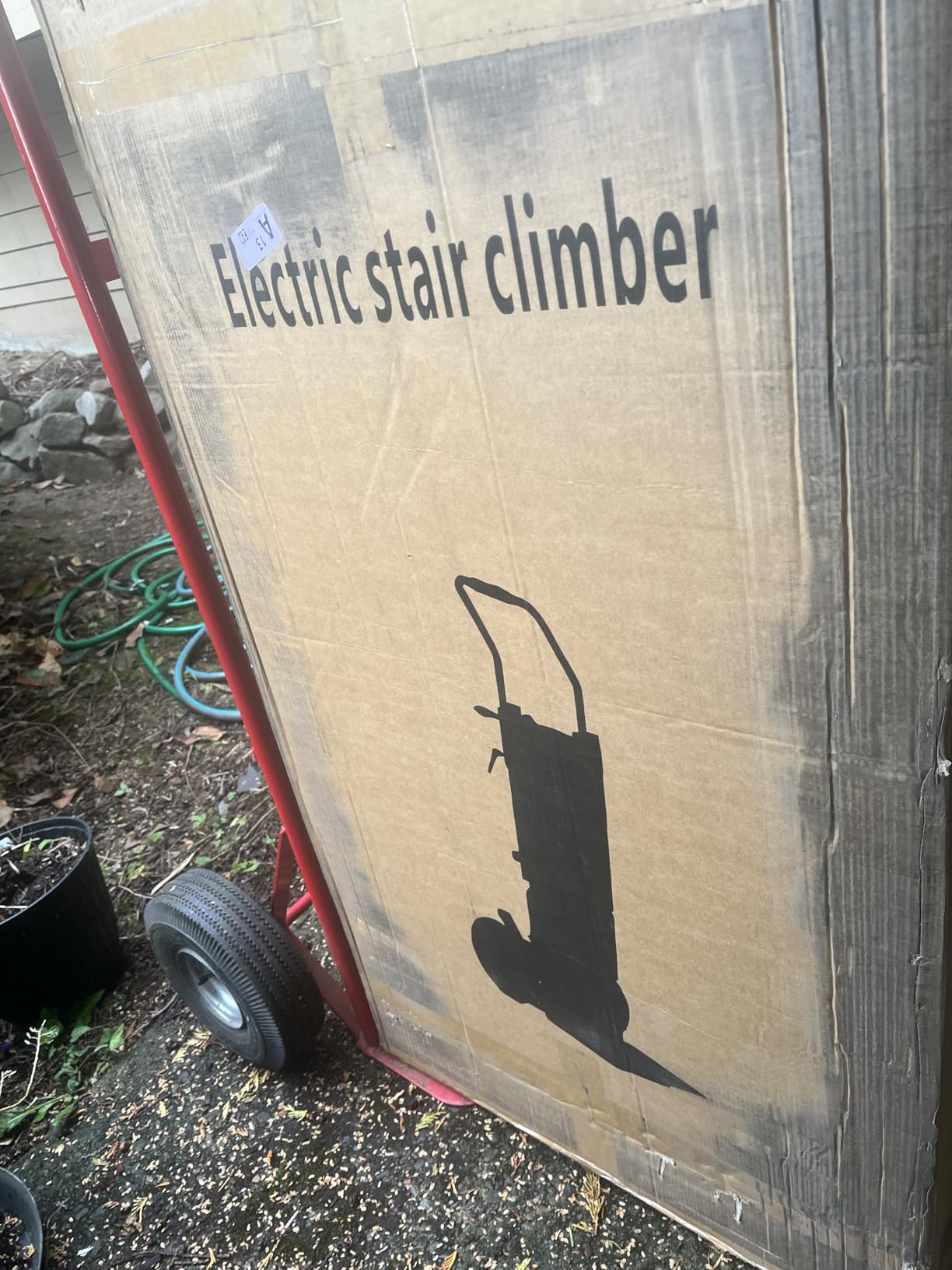 Electric Stair Climbing Dolly, Heavy Duty Cart 880lbs Capacity 1200W Motorized Hand Truck with Foldable Design for Moving Furniture Fridge Appliance(Black) customer photo 1