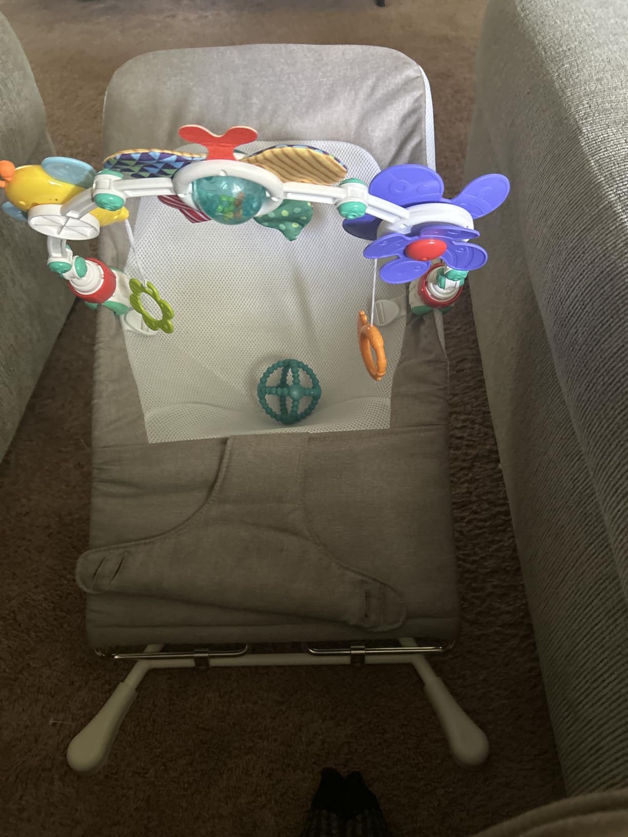 Baby Delight Highland Baby Bouncer | Infant | 0-6 Months | 3-Position Recline | Sage Tweed customer photo 1