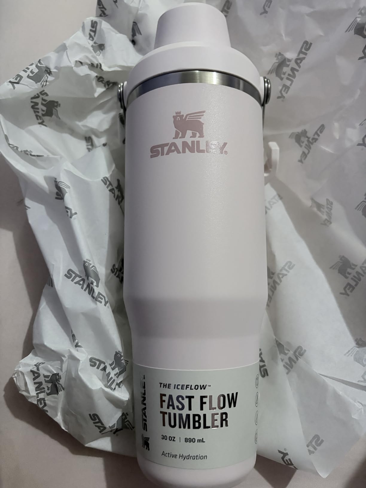 Stanley IceFlow 2.0 Fast Flow Tumbler with Handle 40 oz | Twist On Angled Spout Lid | Leakproof Water Bottle | Insulated Stainless Steel | BPA-Free | Lilac customer photo 1