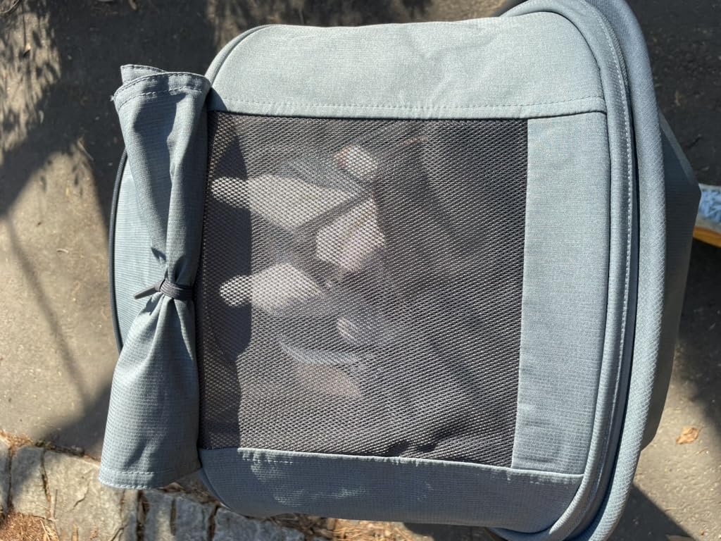 UPPAbaby Minu V3 Travel Stroller - Lightweight + Compact Design - One-Hand Fold + Unfold - from Birth + Overhead Compatible - Greyson (Charcoal Mélange/Carbon Frame/Saddle Leather) customer photo 1