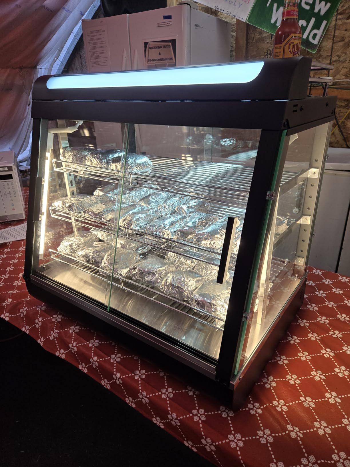 3-Shelf Commercial Food Warmer Display w/Top Rack, 44
