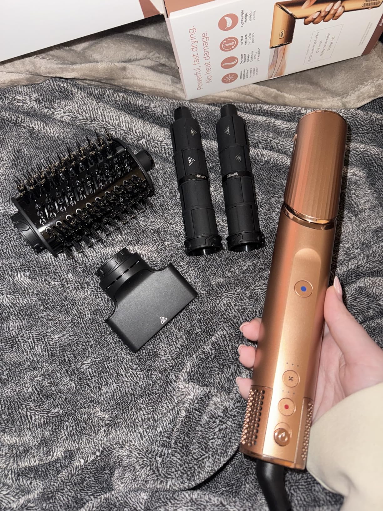 Shark FlexStyle Air Multi-Styler & Drying System with Coanda Auto-Wrap Curlers, Oval Brush, Concentrator & Storage Bag, Copper (Special Edition) HD433CP customer photo 2