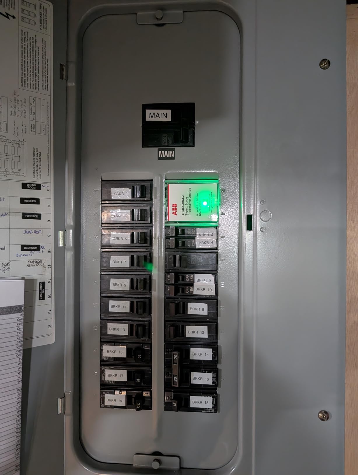 ABB THQLSURGE2 Type 1 Surge Protective Device - Whole House Protector - 120/240 VAC 25kA - Pigtail Connection - Breaker Panel Surge Protection - LED Indicator customer photo 2