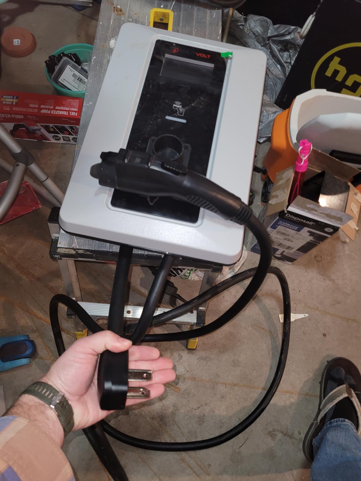 Splitvolt Level 2 Smart EV Charging Station - Connected, Adjustable 12kW, Display, Scheduling, RFID, NEMA 14-50, J1772, OCPP Compatible, Outdoor Rated, 16ft customer photo 1