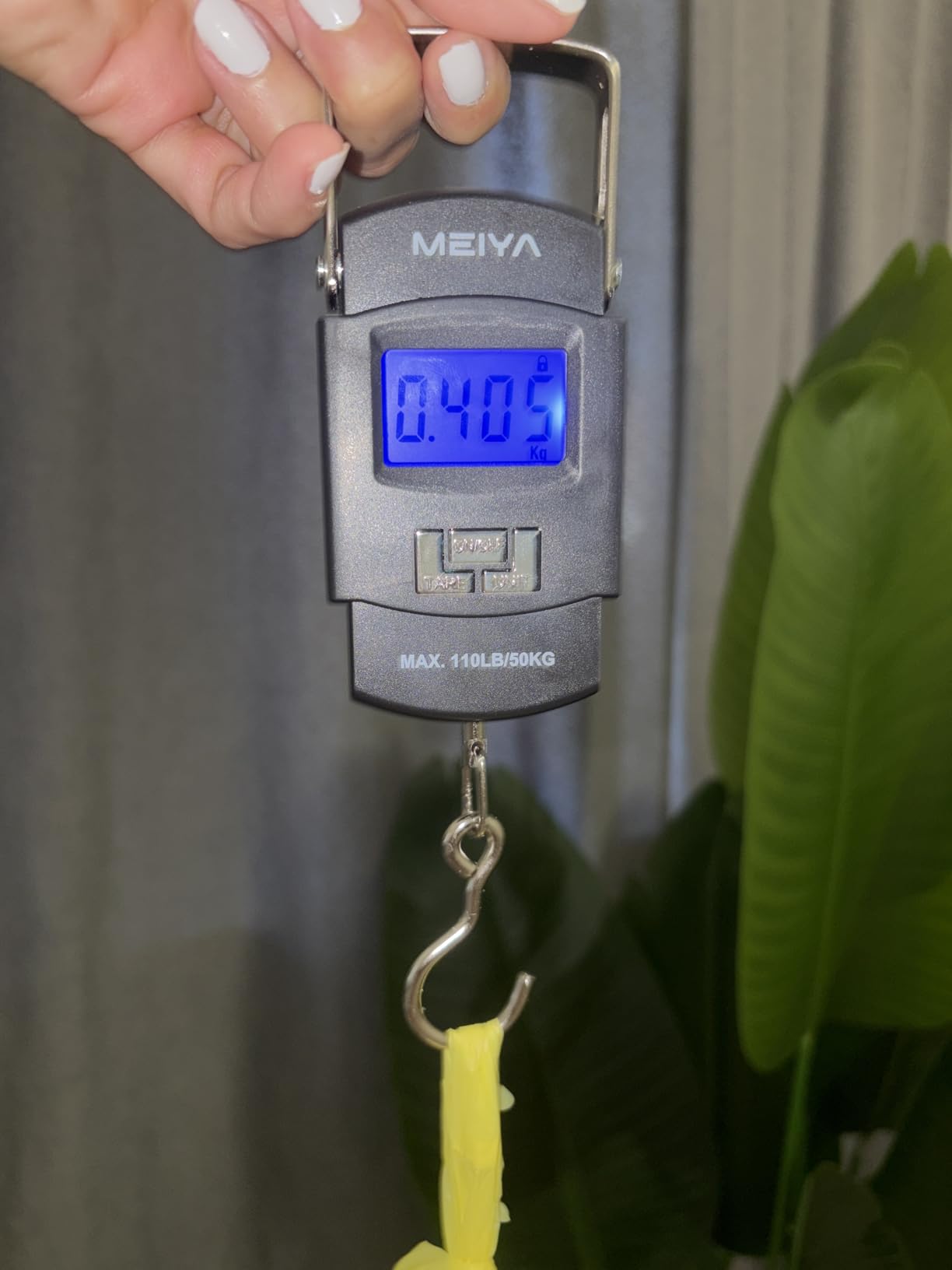 MEIYA Fish Scale 110lb/50kg Digital Fishing Scale with Backlit LCD, Portable Handle, Stainless Steel Hook & 2 AAA Batteries customer photo 1